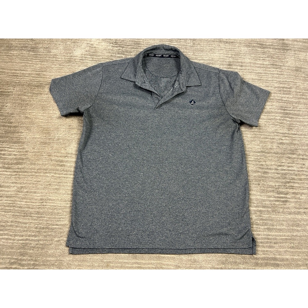 Sperry‎ Shirt Mens Large Blue Short Sleeve Polo Casual